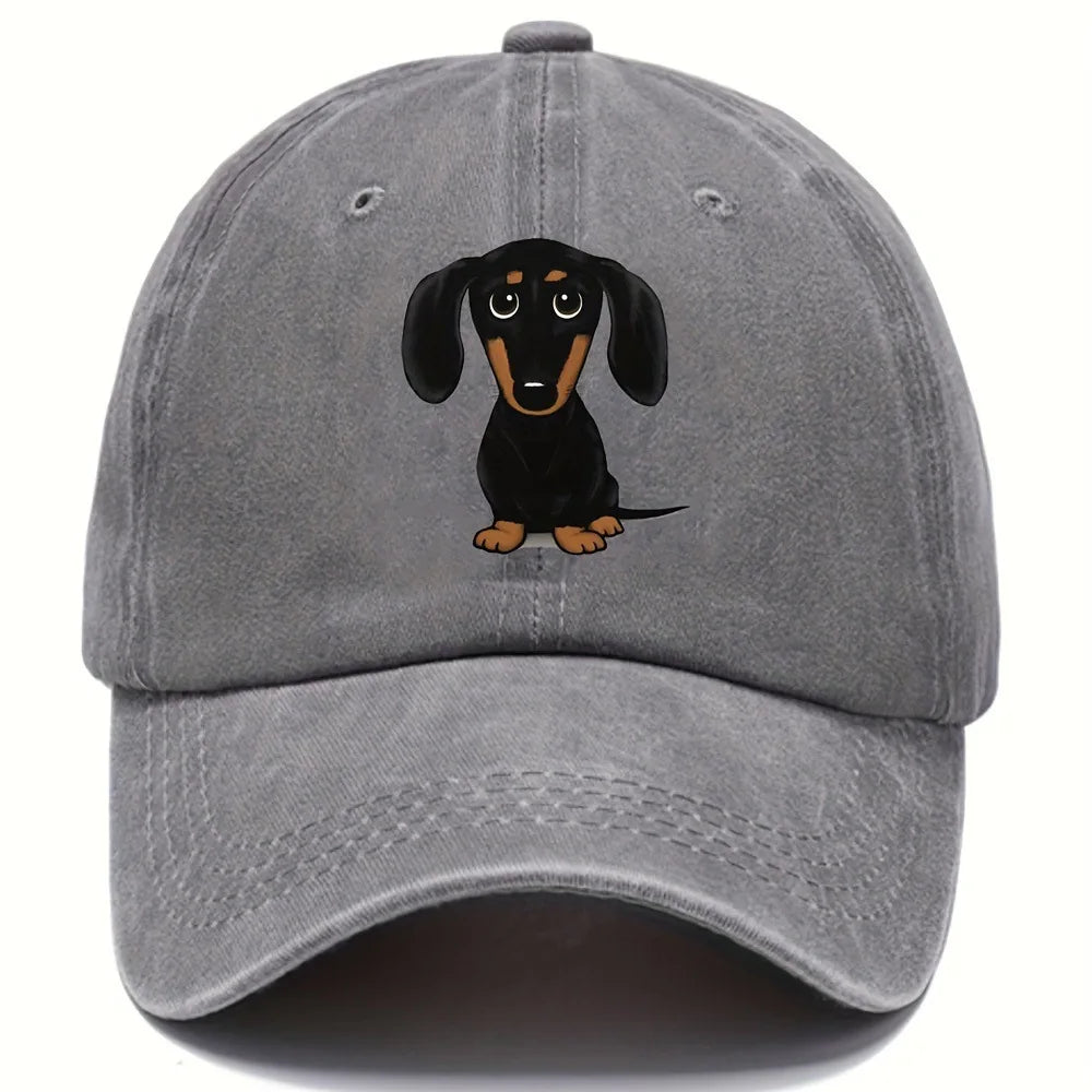 Unisex Dog Embroidery Baseball Cap