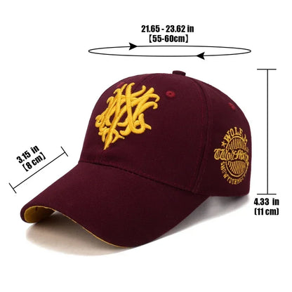 New Fashion Chrysanthemum Embroidery Cotton Baseball Cap