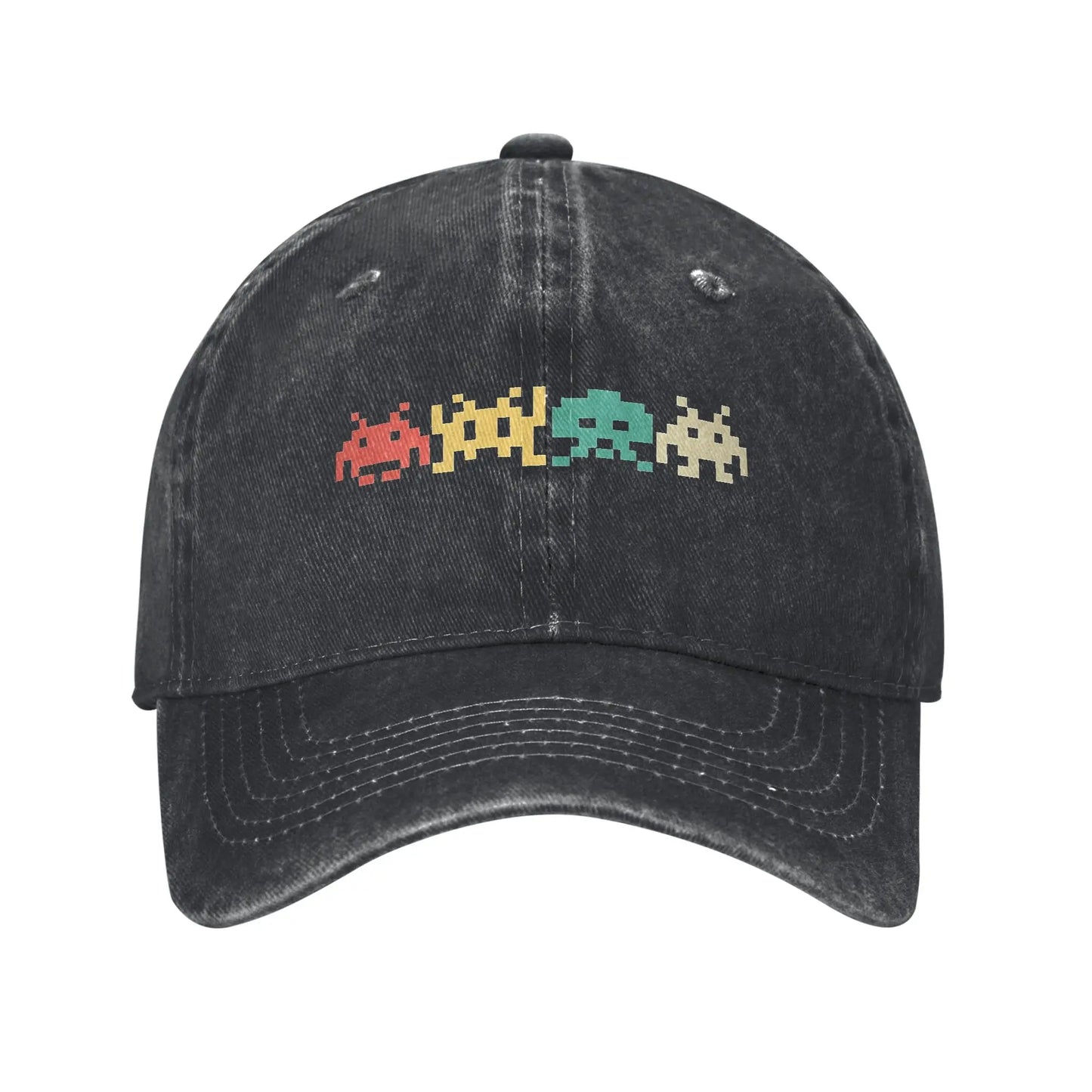 Fashion 80s Video Game Space Invaders Arcade Baseball Cap
