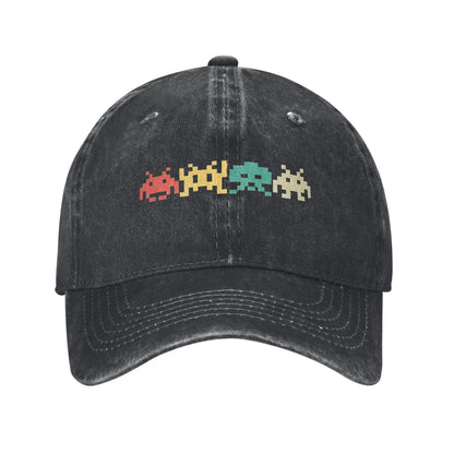Fashion 80s Video Game Space Invaders Arcade Baseball Cap