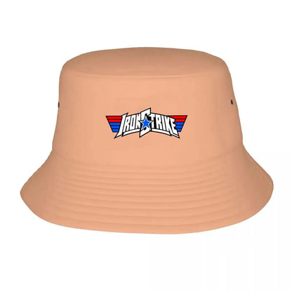 Patriotic Hero Block Letter Emblem Fisherman Hat Winter Cap Bucket Hat