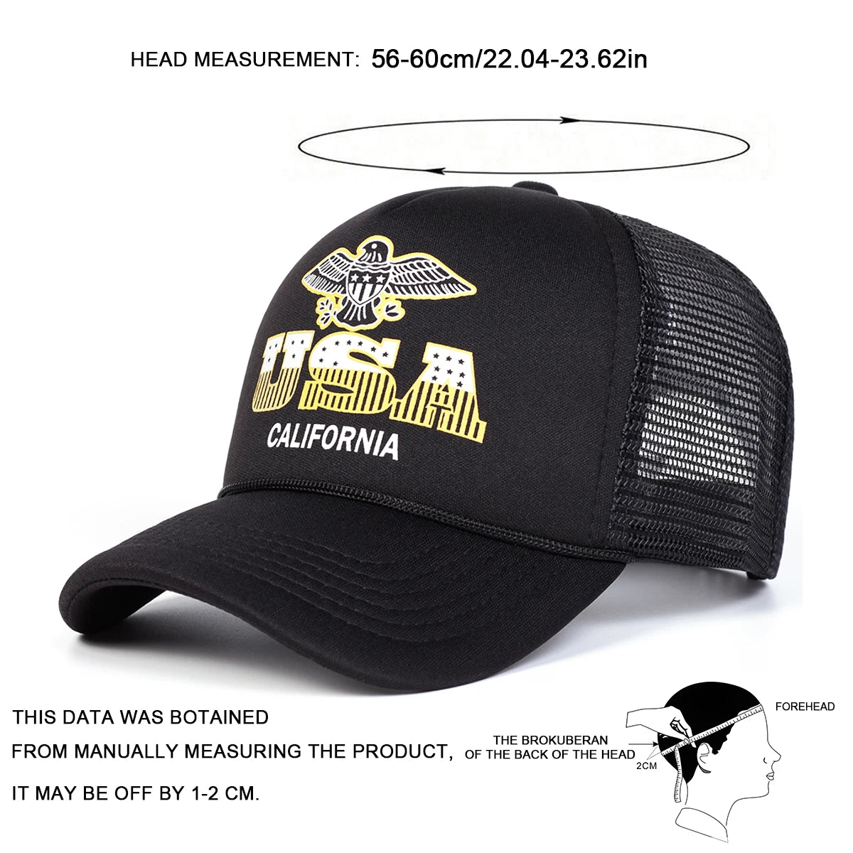 Unisex USA CALIFORNIA Baseball Caps