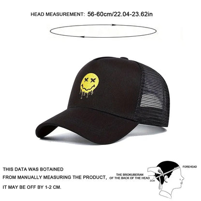 Unisex XX Smiling Face Print Baseball Caps Spring Summer