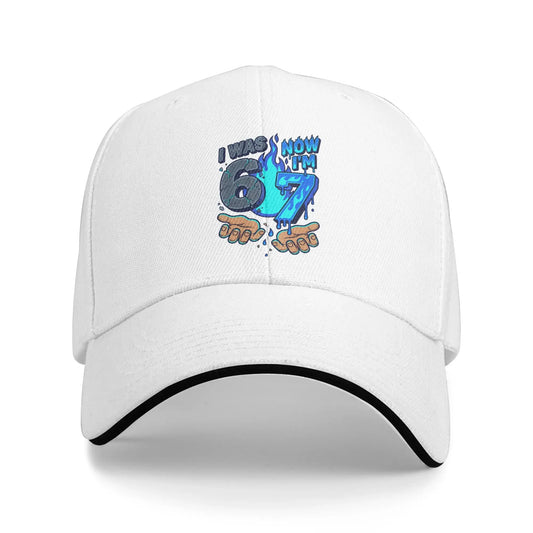 I was 6 Now I'm 7 7th Birthday 6 7 Baseball Cap