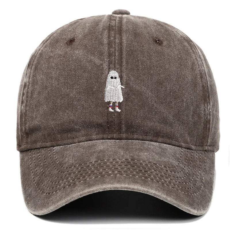 Halloween Ghost Embroidered Baseball Hat