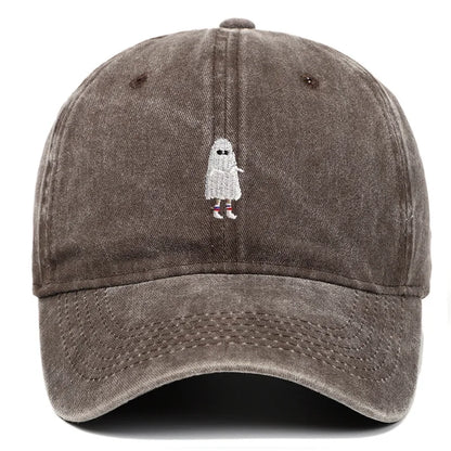 Halloween Ghost Embroidered Baseball Hat