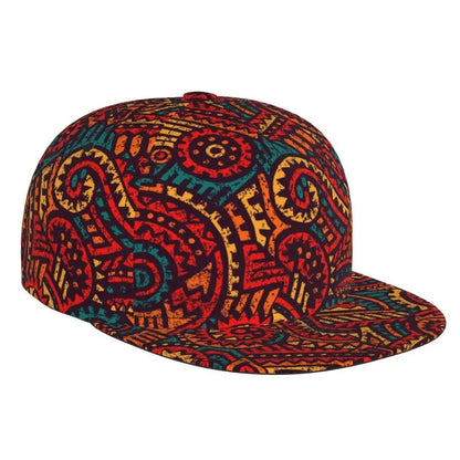 African Bogolan Baseball Cap Adjustable Snapback Cap