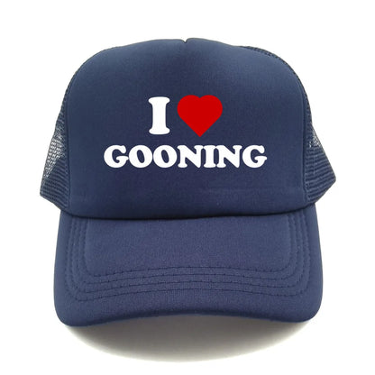 Funny I Love Gooning Baseball Caps Cool Summer Men Mesh Net Hat