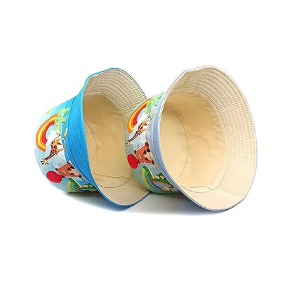 Spring Polyester Cartoon Animal Print Bucket Hat