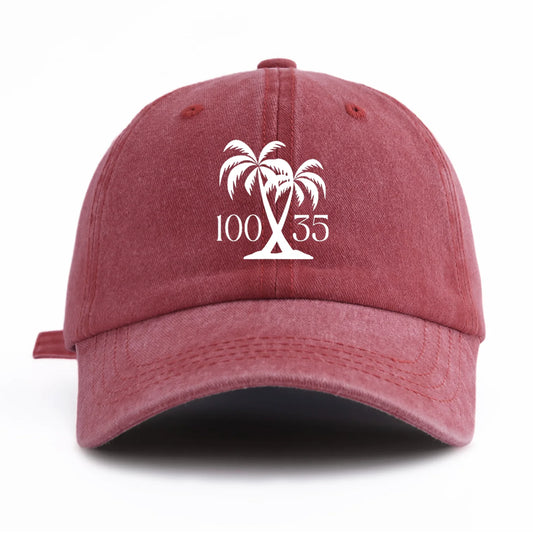 10035 Print Washed Baseball Cap For Adults
