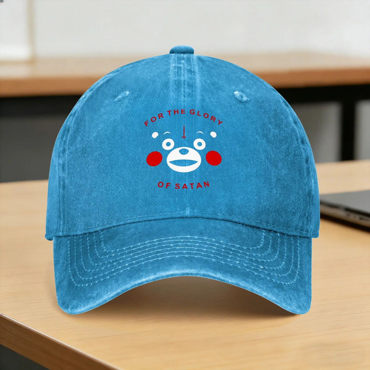Summer Satanic Bear Baseball Cap