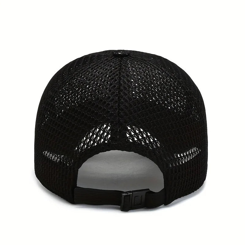 Men's Solid Color Mesh Breathable Baseball Cap