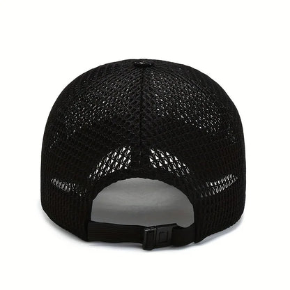 Men's Solid Color Mesh Breathable Baseball Cap