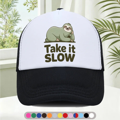 Printed Sponge Mesh Cap American Baseball Cap