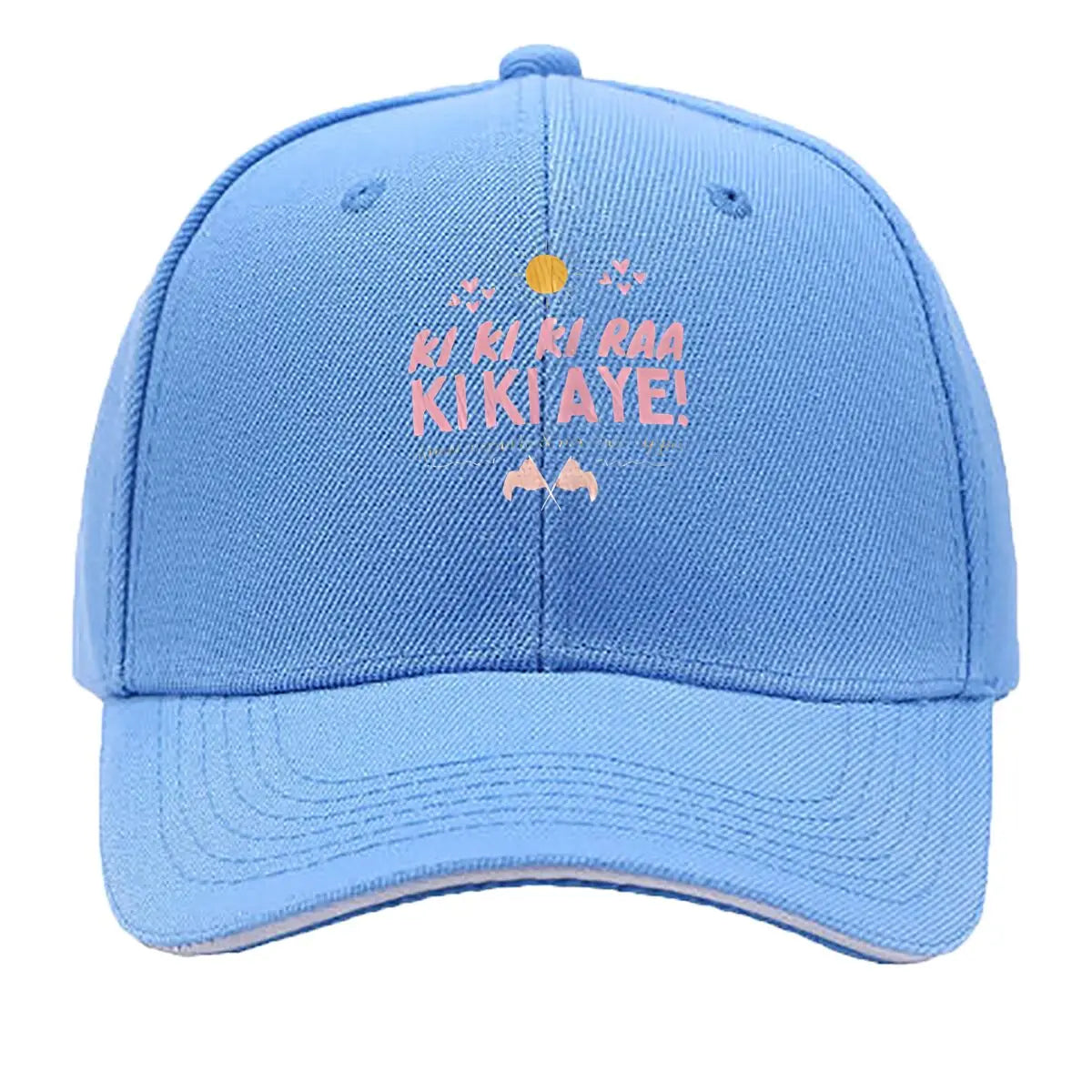 Ki Ki Ki Raa Kiki Aye Pink Text Sandwich Baseball Cap