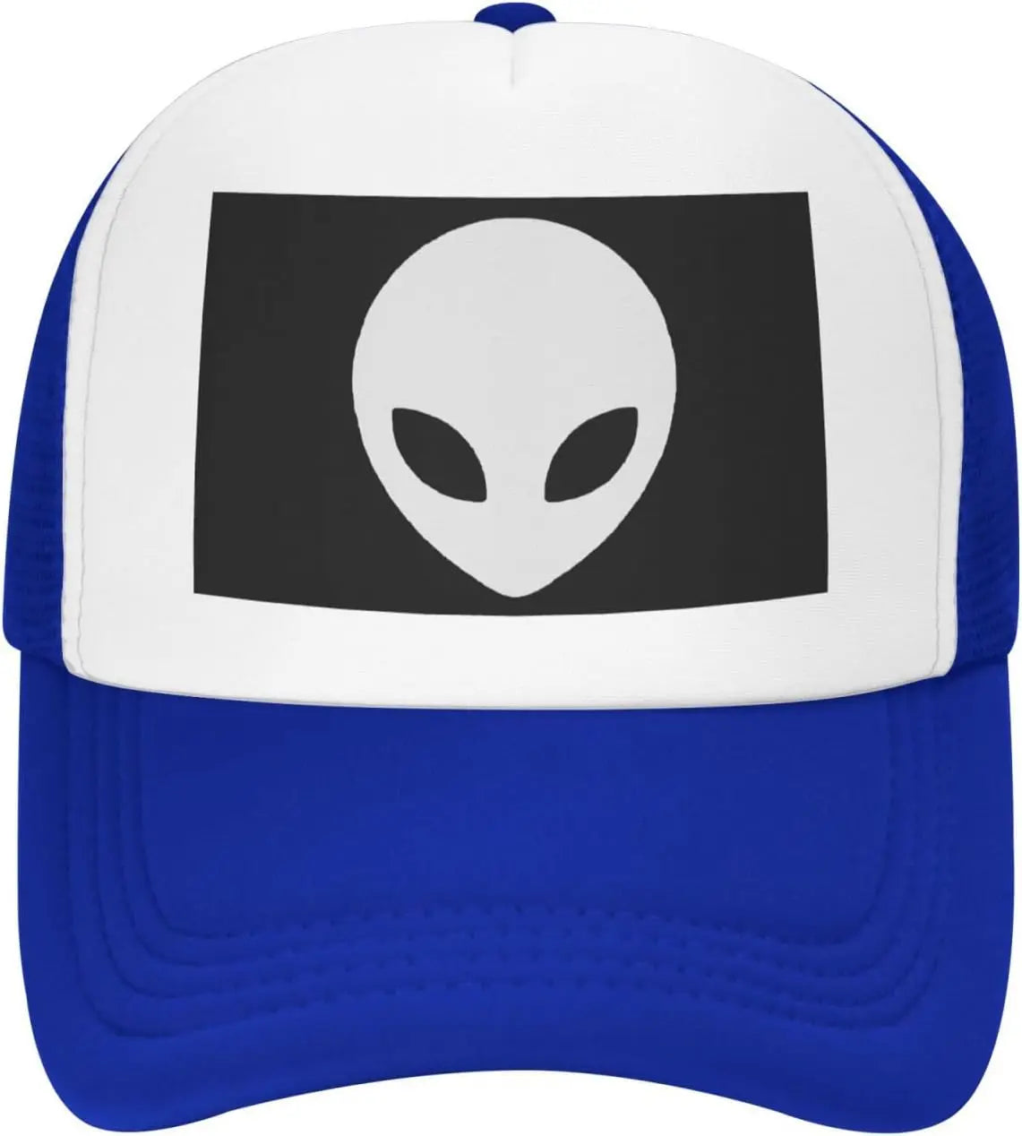 Alien Head Graphic Trucker Hat Unisex Mesh Baseball Cap
