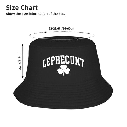 Leprecunt Funny Irish Shamrock Patrick's Day Bucket Hat