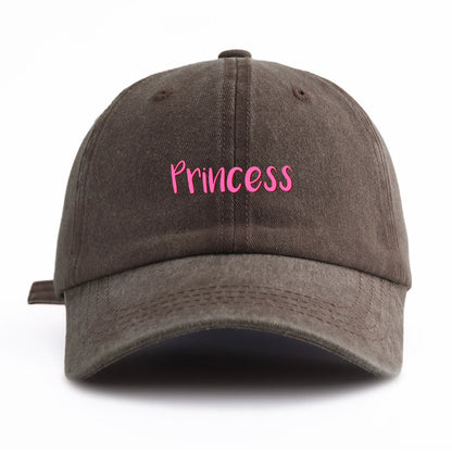 Princess Print Washed Baseball Cap For Adults