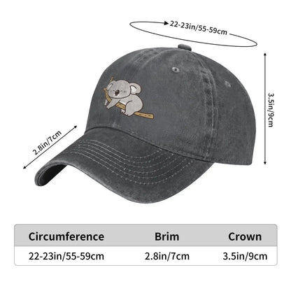Cartoon Koala Vintage Baseball Ball Cap