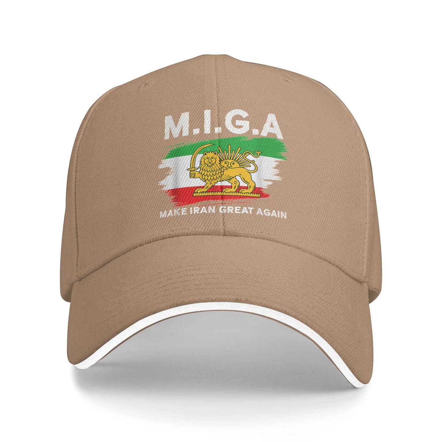 Make Iran Great Again Emblem Of Iran MIGA Baseball Cap