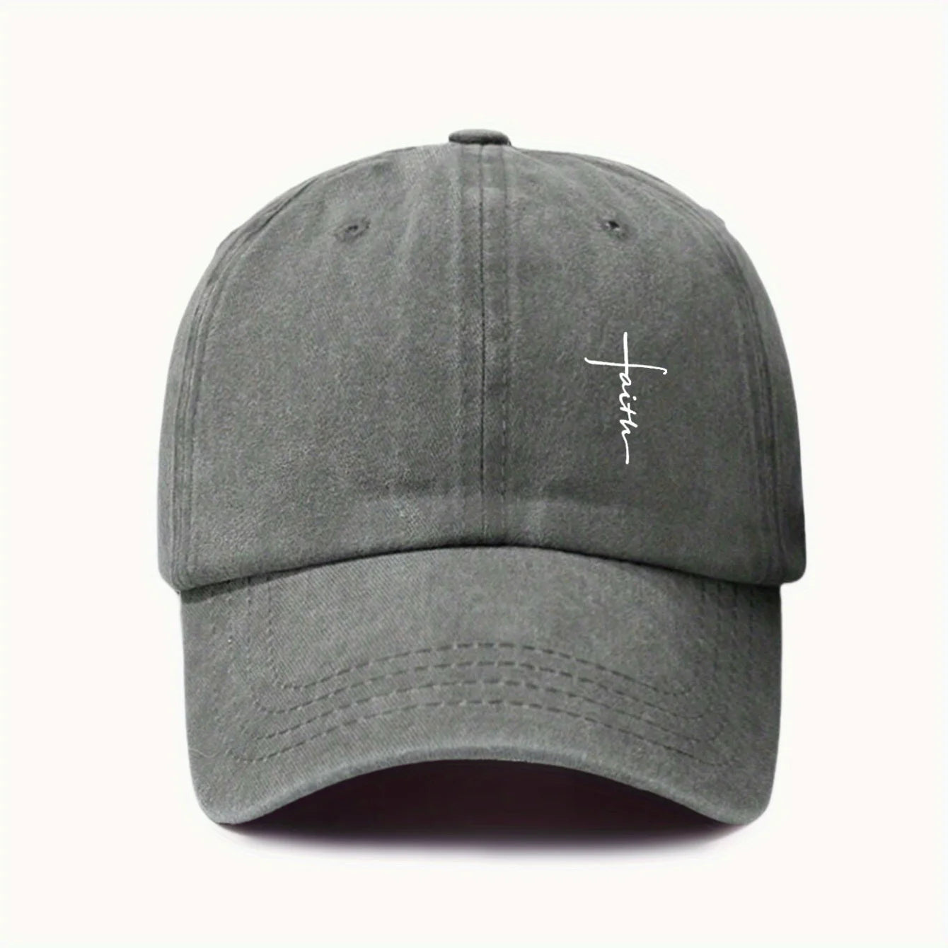 Baseball Cap With Cross Printting Adjustable Outdoor Dad Hat
