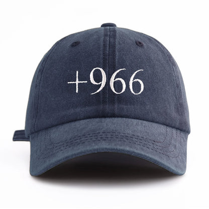 +966 Embroidery Washed Baseball Cap