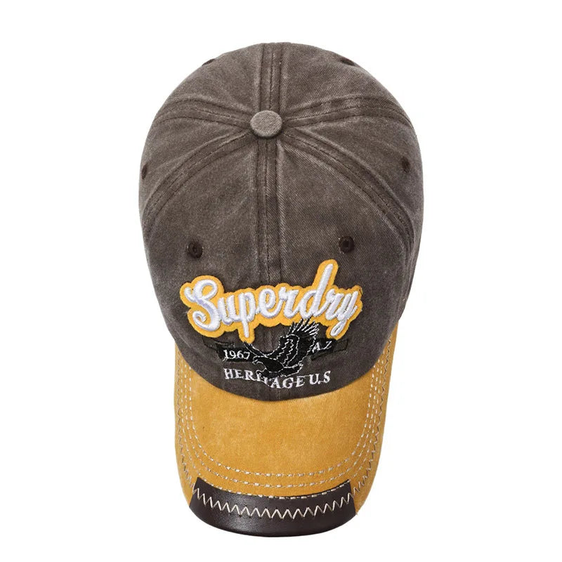 Unisex Sporty Cotton Washed Baseball Cap - Stylish ORIGINAL THE BLACK Letter Embroidery