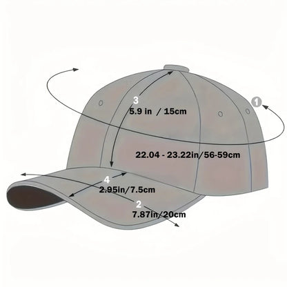 Retro Washed Embroidered Baseball Caps For Women