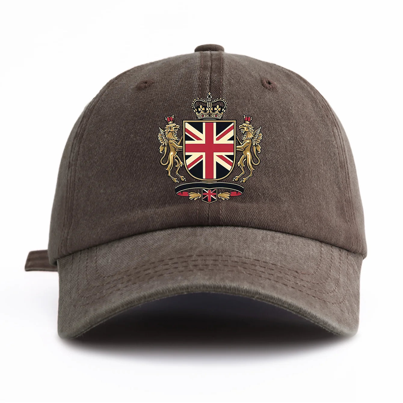 UK Print Washed Baseball Cap For Adults