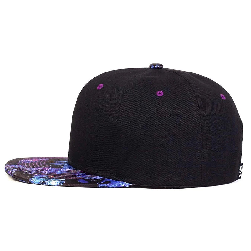Fashion Starry Sky Hat Brim Baseball Cap Hip Hop Hat Outdoor Snapback Caps