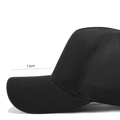 Solid Color Large Brim Flat Panel Hat Deepened Baseball Cap