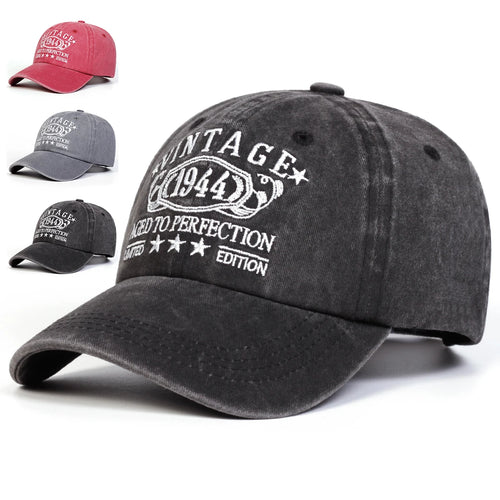Unisex Letter Embroidery Wash Baseball Caps