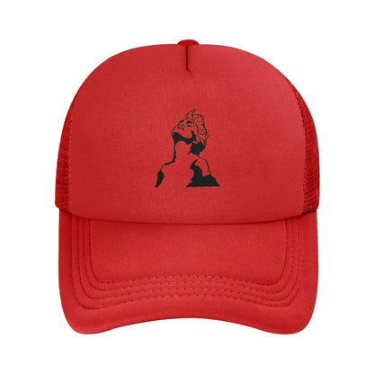 Madonna True Blue Digital Line Drawing Mesh Baseball Caps