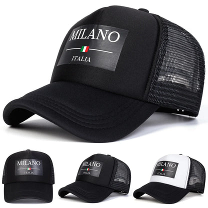 Unisex MILANO ITALIA Letter Printing Baseball Caps