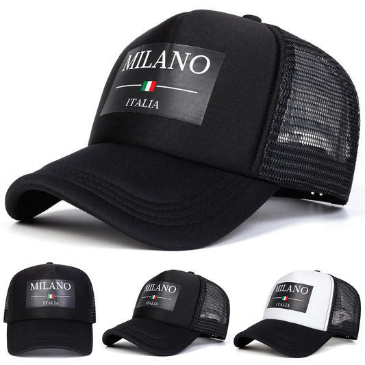 Unisex MILANO ITALIA Letter Printing Baseball Caps
