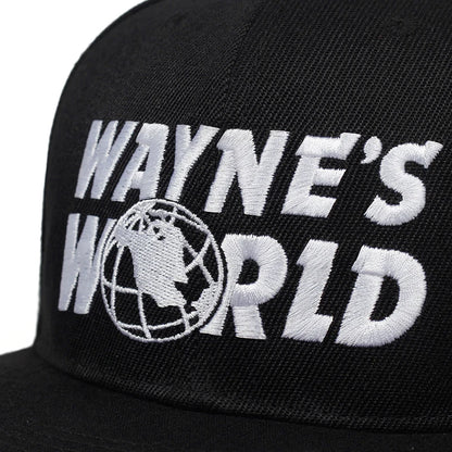 WAYNE'S WORLD Black Baseball Cap Fashion Style Embroidery Snapback Hat Men Women