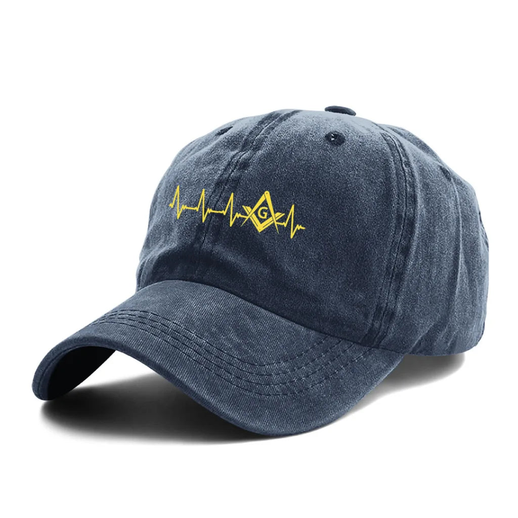 Summer Cap Sun Visor EKG Heartbeat Masonic Hip Hop Caps Baseball Hat