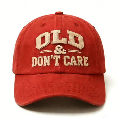 Cotton Baseball Hat Soft Vintage Old And Don'T Care Baseball Cap