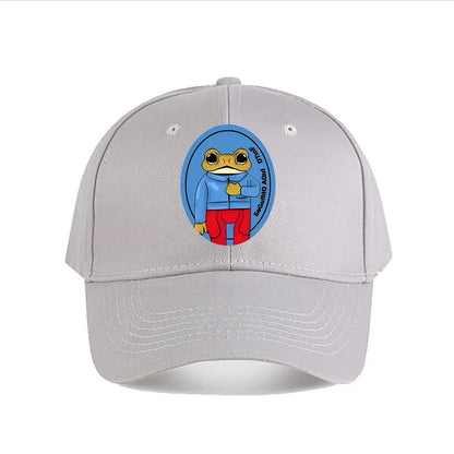 Oversized Brown Cartoon Frog Baseball Cap