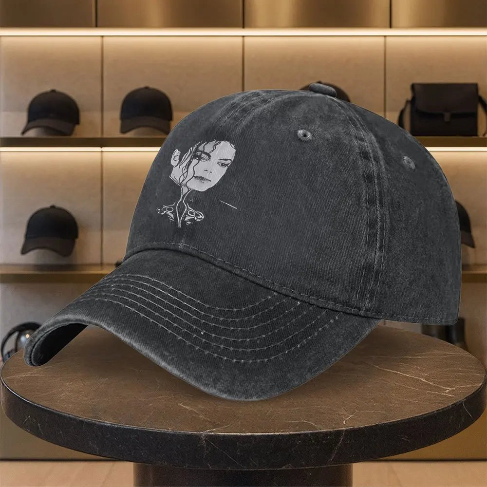 Iconic White Face Print Baseball Cap