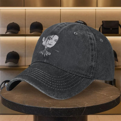 Iconic White Face Print Baseball Cap