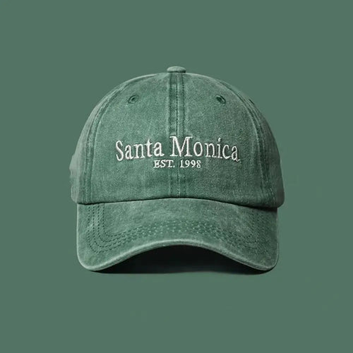 Vintage Letter Embroidered Baseball Cap Face Smaller