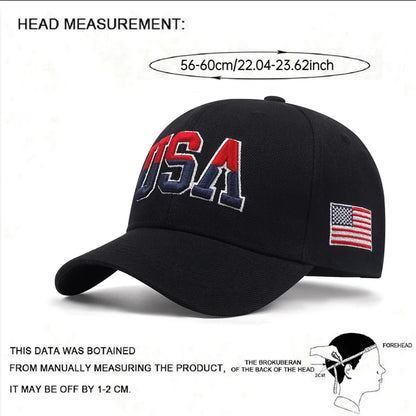 2025 New USA Side American Flag Men's Street Hip Hop Hat Baseball Hat