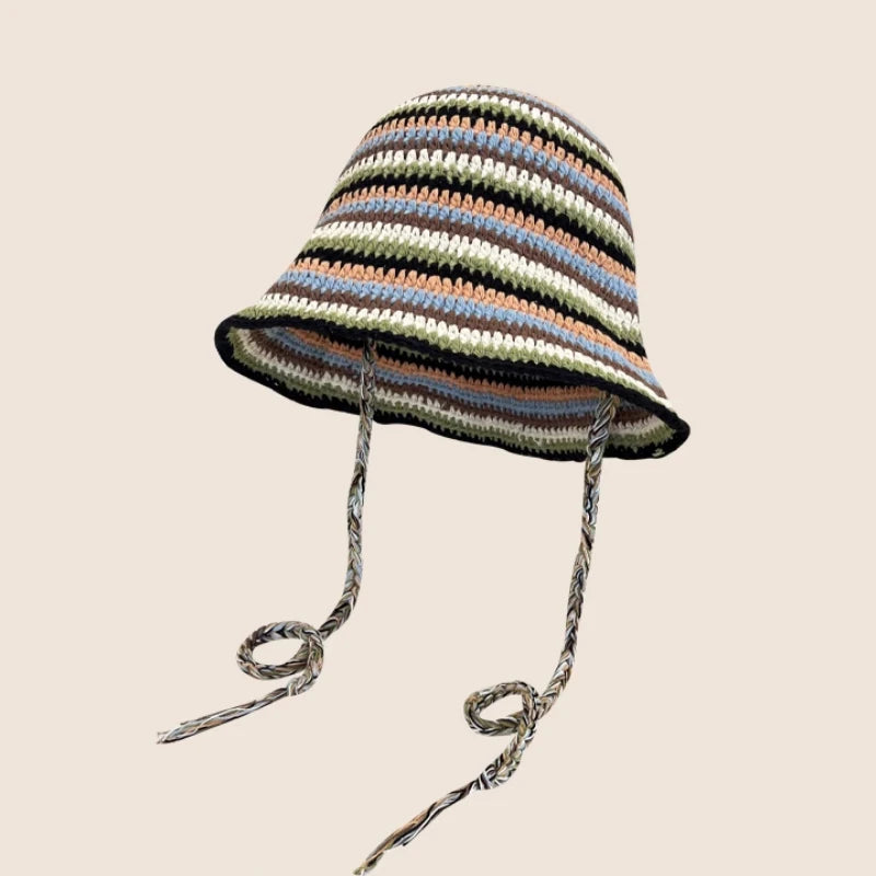 Autumn New Crochet Korean Handmade Bucket Hat Women