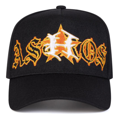 Unisex H Letter Pentagram Embroidery Baseball Caps
