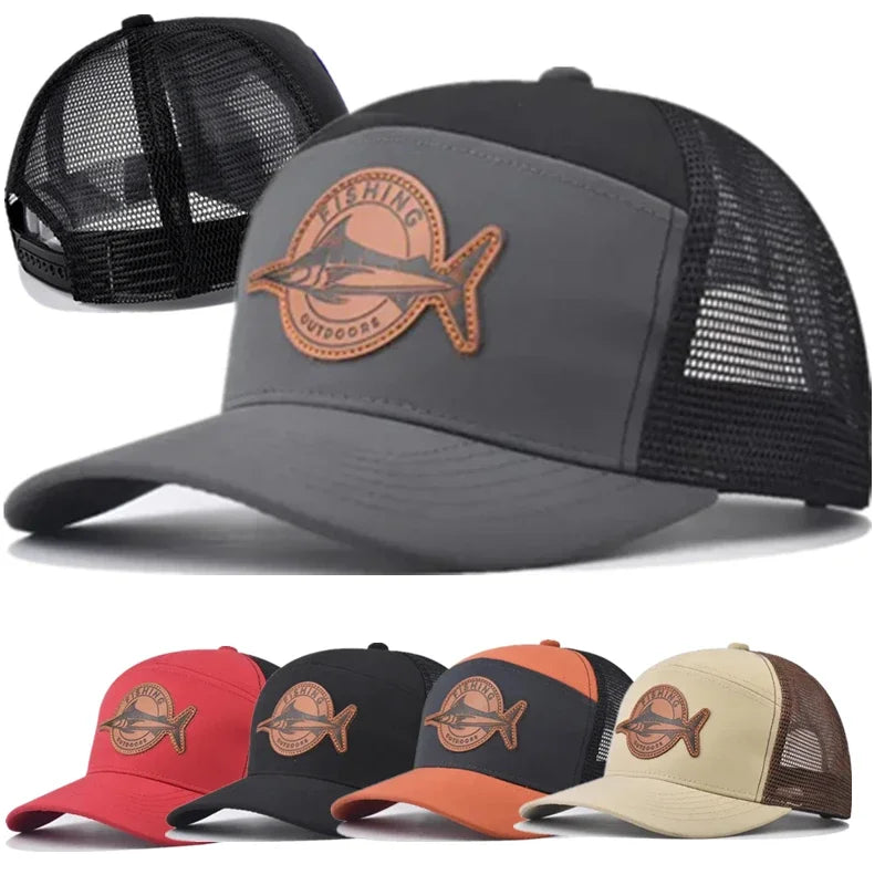 Shark Patch Seven-Panel Trucker Baseball Cap