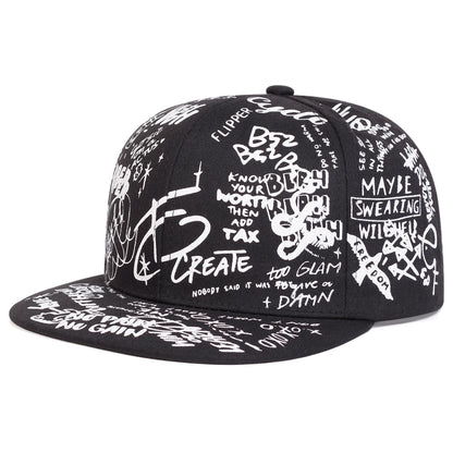 Unisex 88 Letter Graffiti Print Hip-hop Hats Fashion Spring Autumn