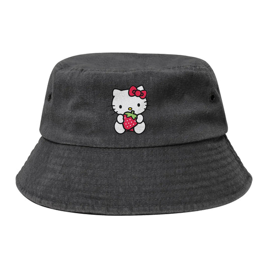 Streetwear Little Hello Kitty Bucket Hat Woman Lightweight Outdoor Sports Cute Cat