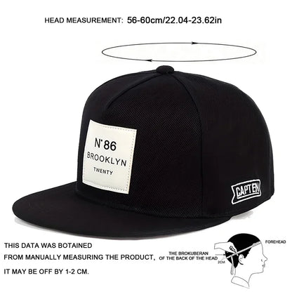 Unisex Brooklyn Print Label Embroidery Hip-hop Hats Snapback Caps