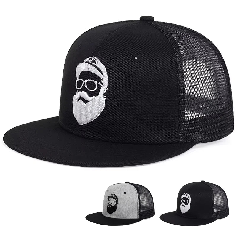 Snapback Caps Old Man Embroidery Hip-hop Net Hats Spring Summer